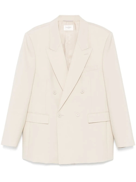  Saint Laurent Wool Blazer - Neutrals 