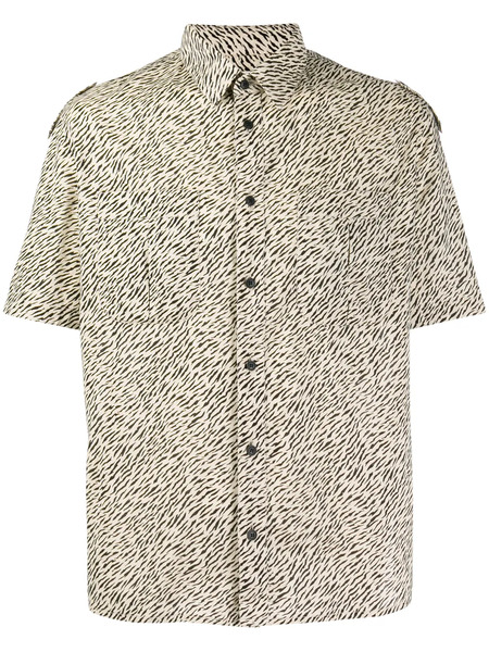  Saint Laurent Zebra Print Shirt - Neutrals 