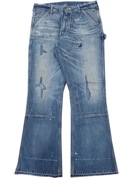  Saint Mxxxxxx Double Knee Jeans - Blue 