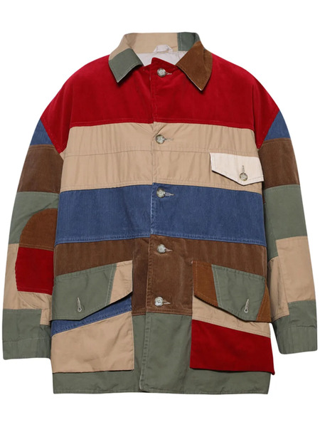  Saint Mxxxxxx Patchwork-design Shirt Jacket - Red 