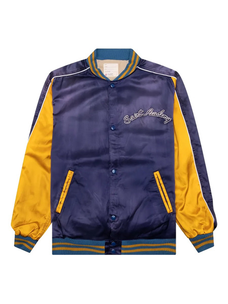  Saint Mxxxxxx Satin-panel Bomber Jacket - Blue 