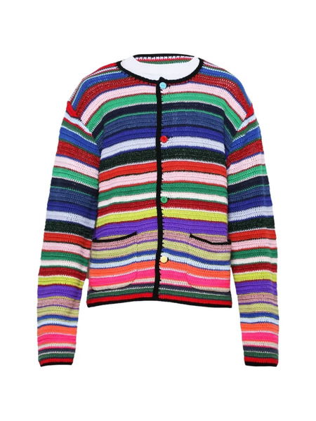  Saint Mxxxxxx Striped-pattern Cardigan - Blue 