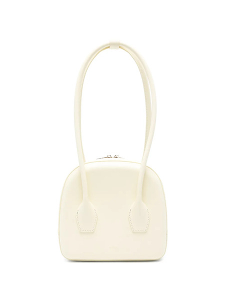 Salce Rounded Leather Shoulder Bag - Yellow 