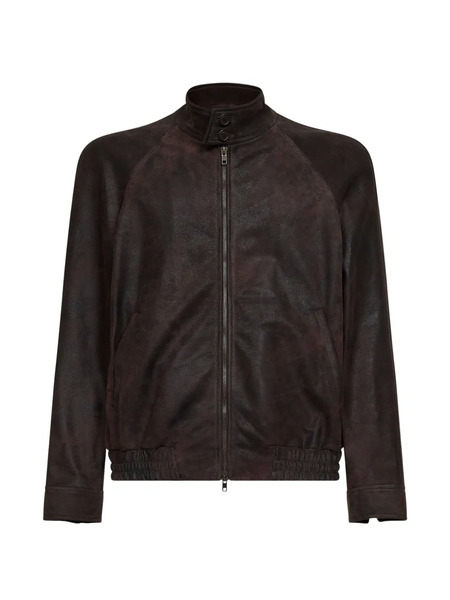  Salvatore Santoro Buttoned-collar Raglan Jacket - Brown 