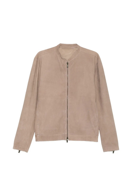  Salvatore Santoro Zip Collarless Jacket - Neutrals 