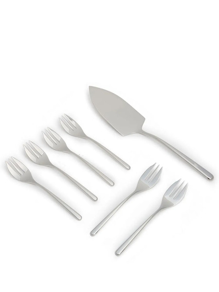  Sambonet Linear Cake Set (6-person Setting) - Silver 