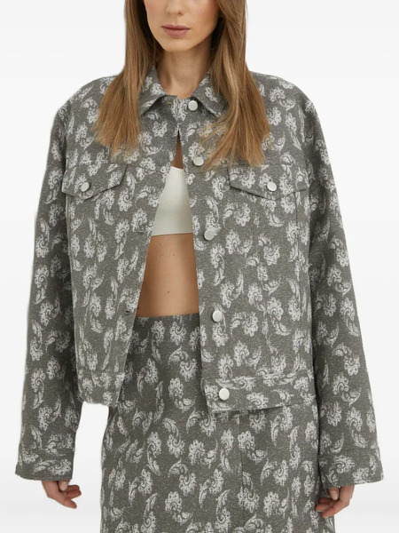  Samsoe Samsoe Buttoned Floral Jacket - Grey 