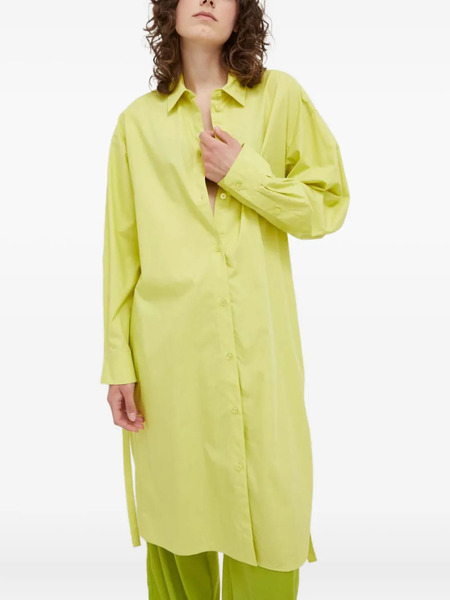  Samsoe Samsoe Buttoned Tie Shirt Dress - Green 