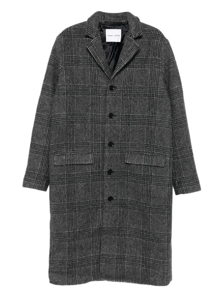  Samsoe Samsoe Checked-pattern Single-breasted Coat - Grey 