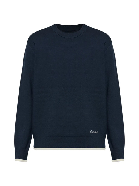  Samsoe Samsoe Crewneck Logo Sweater - Blue 