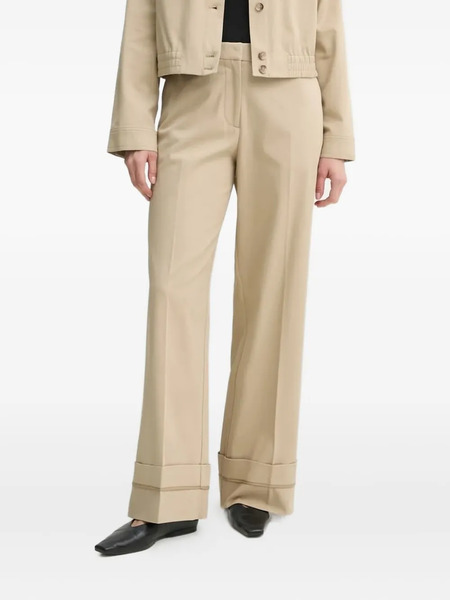  Samsoe Samsoe Cuffed Wide-leg Trousers - Neutrals 