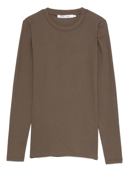  Samsoe Samsoe Fine-ribbed T-shirt - Brown 