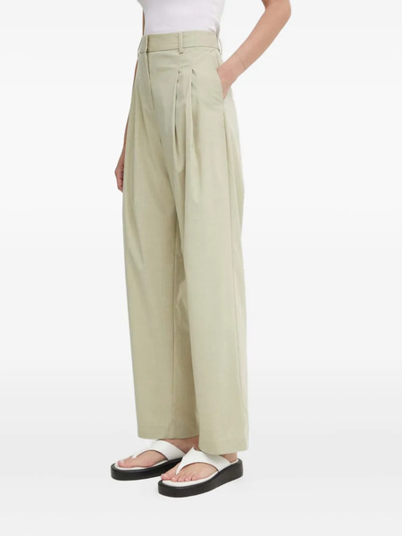  Samsoe Samsoe Front-pleat Straight Trousers - Green 