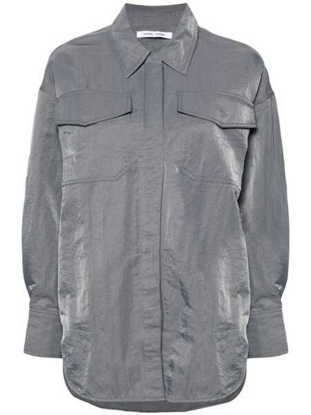  Samsoe Samsoe Gira Press-stud Crinkled Shirt - Grey 