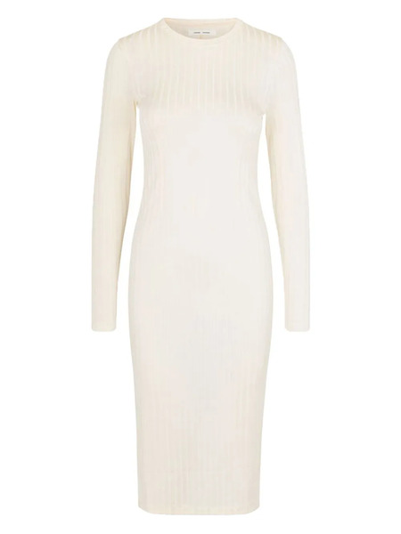  Samsoe Samsoe Jenari Long-sleeve Midi Dress - Neutrals 
