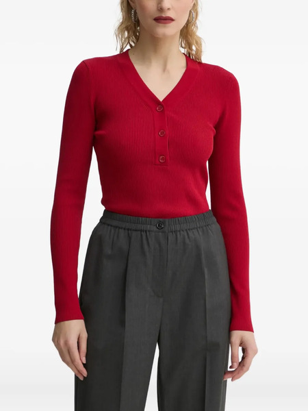  Samsoe Samsoe Long-sleeve Ribbed T-shirt - Red 