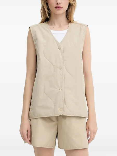  Samsoe Samsoe Quilted Button-fastening Gilet - Neutrals 
