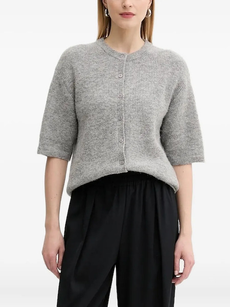  Samsoe Samsoe Ribbed Button Cardigan - Grey 