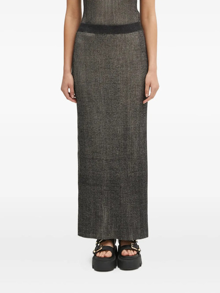  Samsoe Samsoe Ribbed-knit Maxi Skirt - Black 
