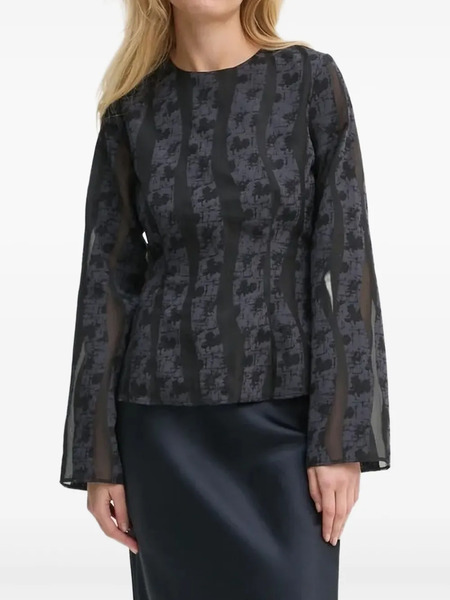  Samsoe Samsoe Saanai Bell-sleeve Blouse - Black 