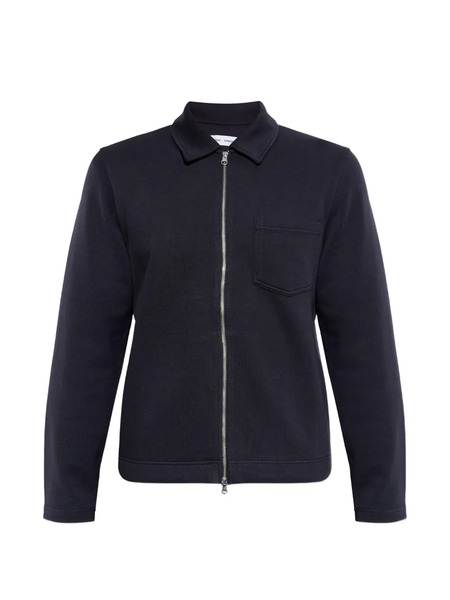  Samsoe Samsoe Sahannes Zip-fastening Chest-pocket Sweatshirt - Blue 