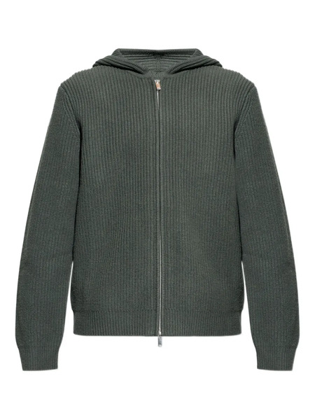  Samsoe Samsoe Saisak Zip-up Knitted Hoodie - Green 