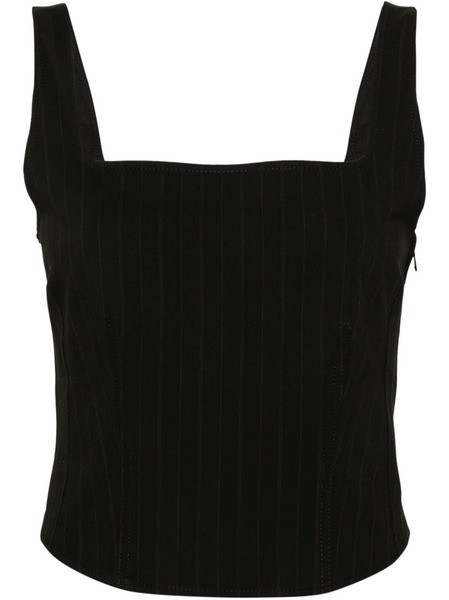  Samsoe Samsoe Salot Pinstriped Crop Top - Black 