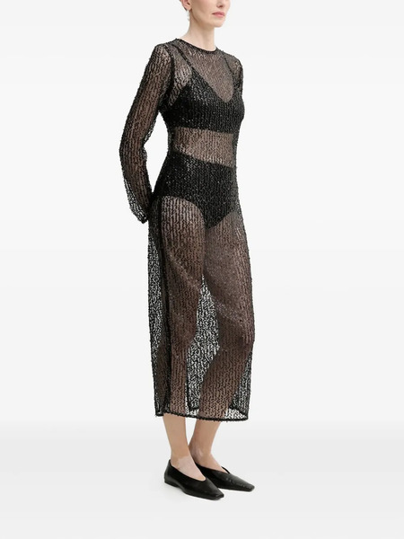  Samsoe Samsoe Samadda Sequin-embellished Midi Dress - Black 