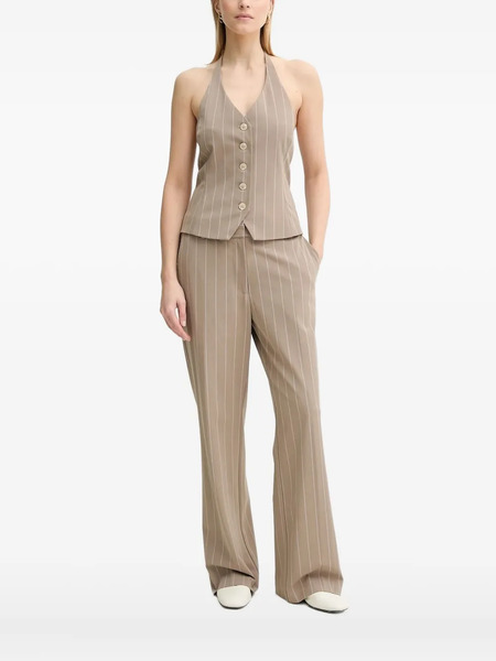  Samsoe Samsoe Saneem Pinstriped Halter-neck Top - Brown 