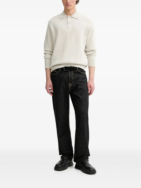 Samsoe Samsoe Sanino Polo-neck Knitted Sweater - Neutrals 