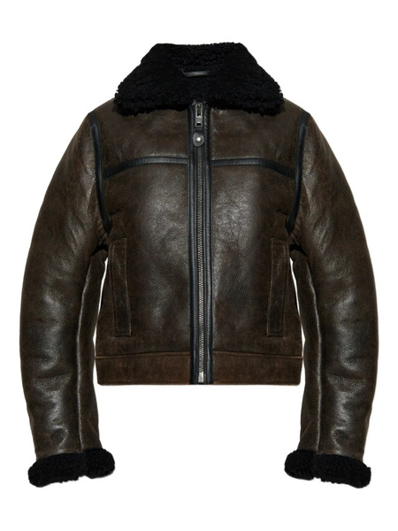  Samsoe Samsoe Shearling-collar Jacket - Brown 