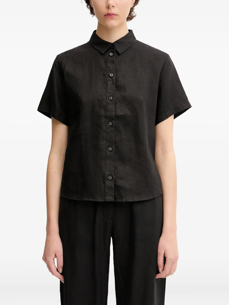 Samsoe Samsoe Short-sleeved Button-down Shirt - Black 