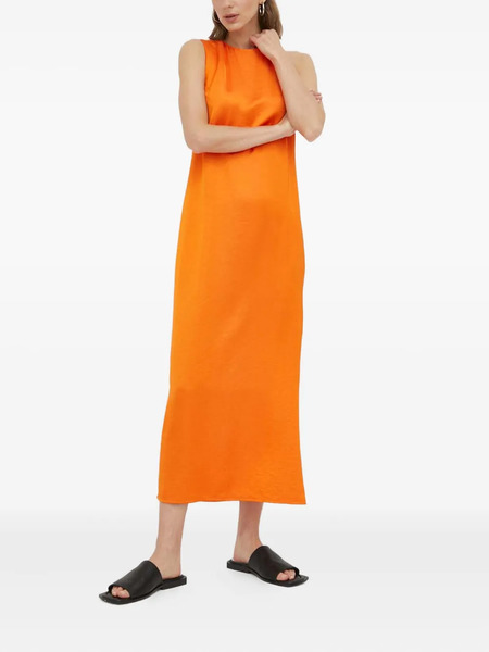  Samsoe Samsoe Side-slit Sleeveless Midi Dress - Orange 