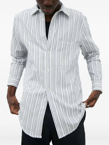 Samsoe Samsoe Striped-pattern Long-sleeve Shirt - White 