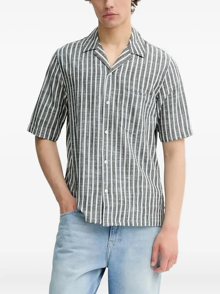  Samsoe Samsoe Striped Short-sleeve Shirt - Grey 