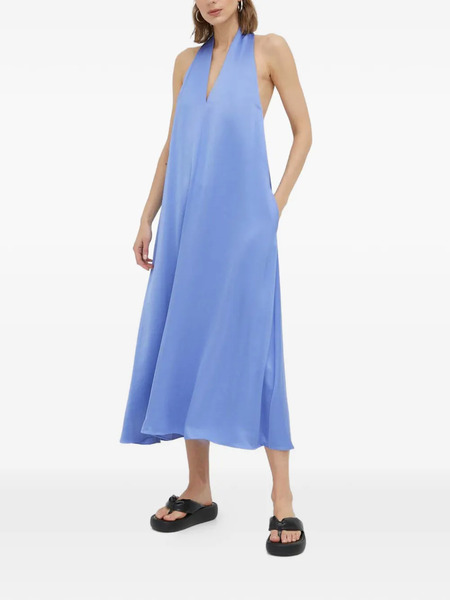  Samsoe Samsoe V-neck Halter-neck Midi Dress - Blue 