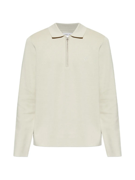  Samsoe Samsoe Zip Polo Shirt - Neutrals 
