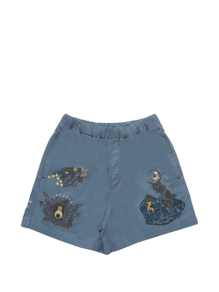  Samuel Zelig La Luna Embroidered Shorts - Blue 