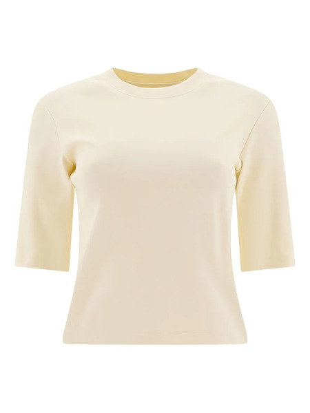  Sandbeige Ribbed Crew-neck Top - Neutrals 