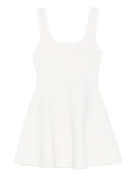  Sandro Beaded Mini Dress - White 