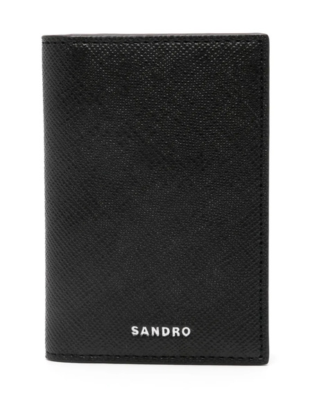  Sandro Bi-fold Leather Wallet - Black 