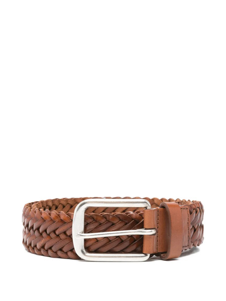  Sandro Braided Leather Belt - Brown 