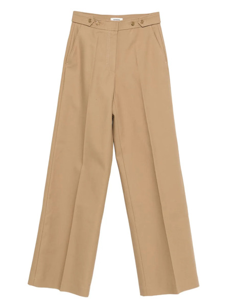  Sandro Button-detailed Wide-leg Trousers - Neutrals 