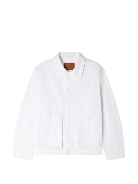  Sandro Buttoned Denim Jacket - White 