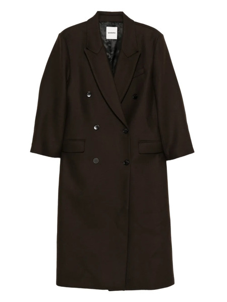  Sandro Buttoned Double-breasted Coat - Brown 