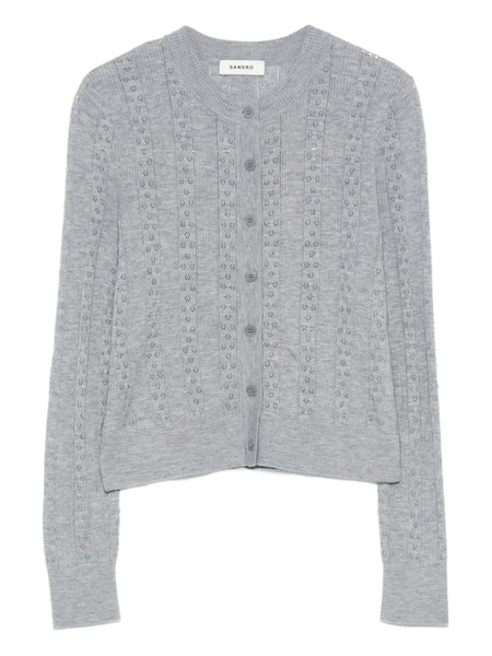  Sandro Buttoned Knitted Cardigan - Grey 