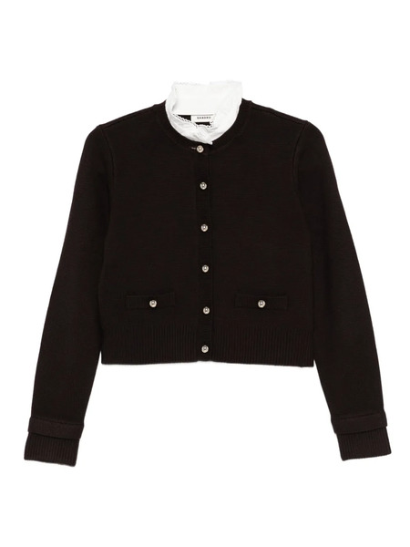  Sandro Buttoned Long-sleeve Cardigan - Brown 