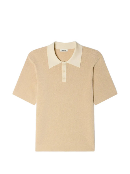 Sandro Buttoned Polo Shirt - Neutrals 