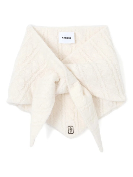  Sandro Cable-knit Bandana - Neutrals 