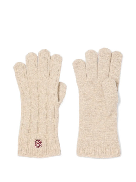  Sandro Cable-knit Gloves - Neutrals 